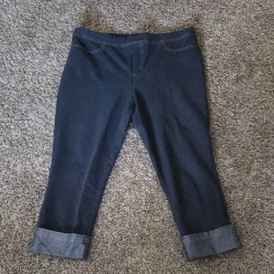 Dark Blue Cuffed Jeans